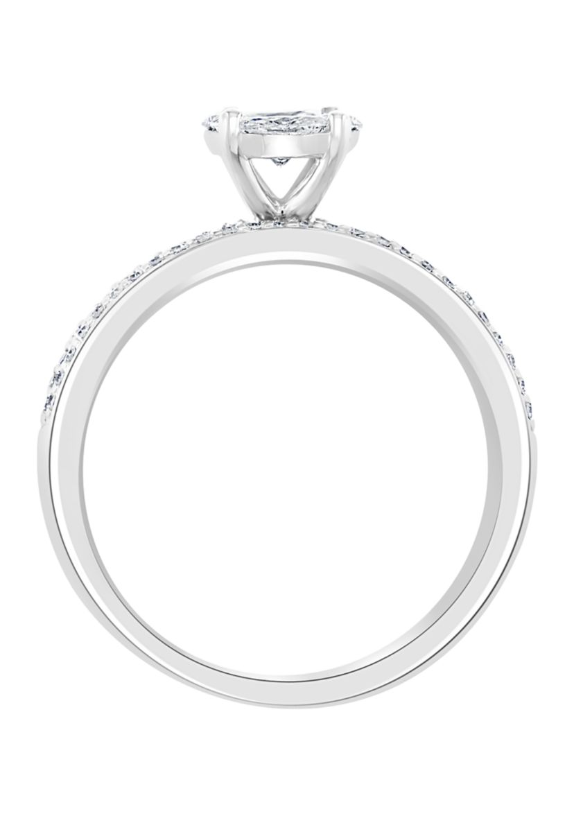 14k White Gold 1/2 ct. t.w. Diamond Ring