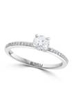 14k White Gold 1/2 ct. t.w. Center Diamond Solitaire and Band Set
