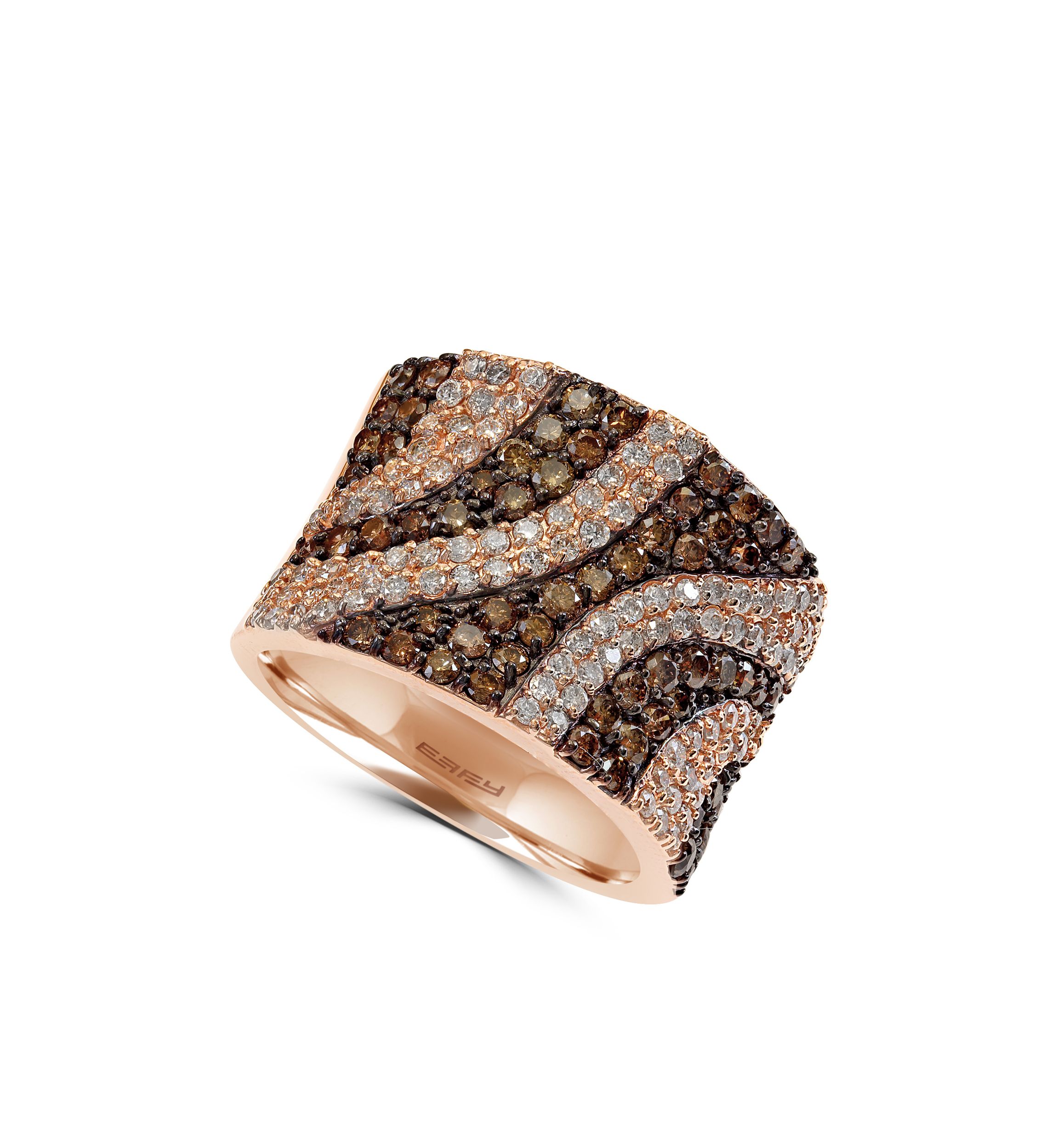 1.80 ct. t.w. Diamond Espresso Diamond Band Ring in 14k Rose Gold