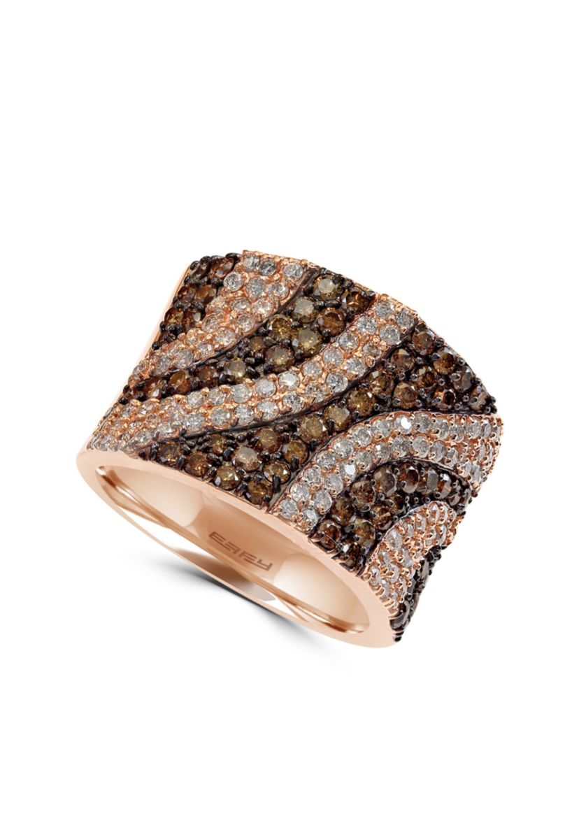 1.80 ct. t.w. Diamond Espresso Diamond Band Ring in 14k Rose Gold