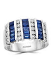 1.45 ct. t.w. Sapphire and 5/8 ct. t.w. Diamond Ring in 14K White Gold