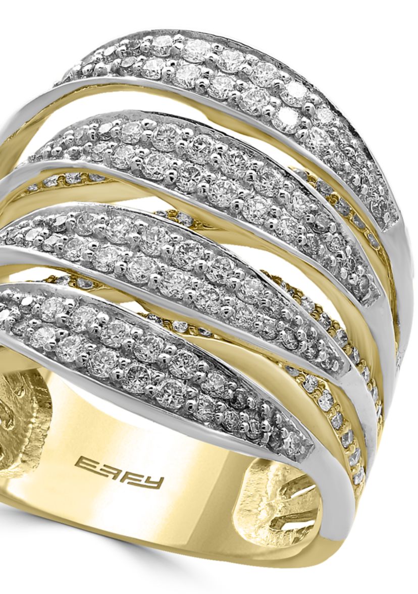 1.31 ct. t.w. Diamond Band Ring in 14k Yellow Gold and White Gold