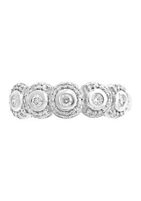 Effy 14K White Gold 1/3 Ct. T.w. Diamond Multi Stone Ring, 7 -  0191120145099