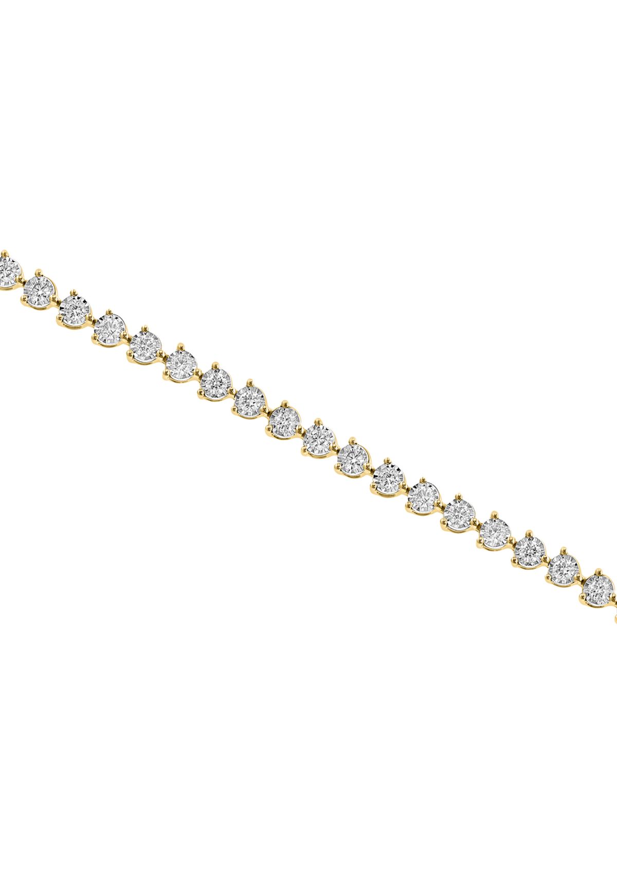 White & Yellow Gold Lab Grown Diamond Bracelet