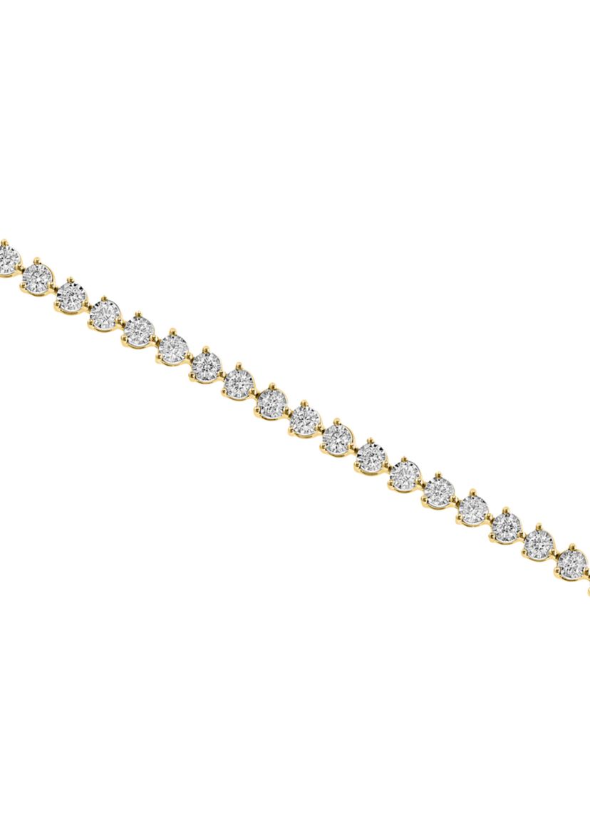 White & Yellow Gold Lab Grown Diamond Bracelet