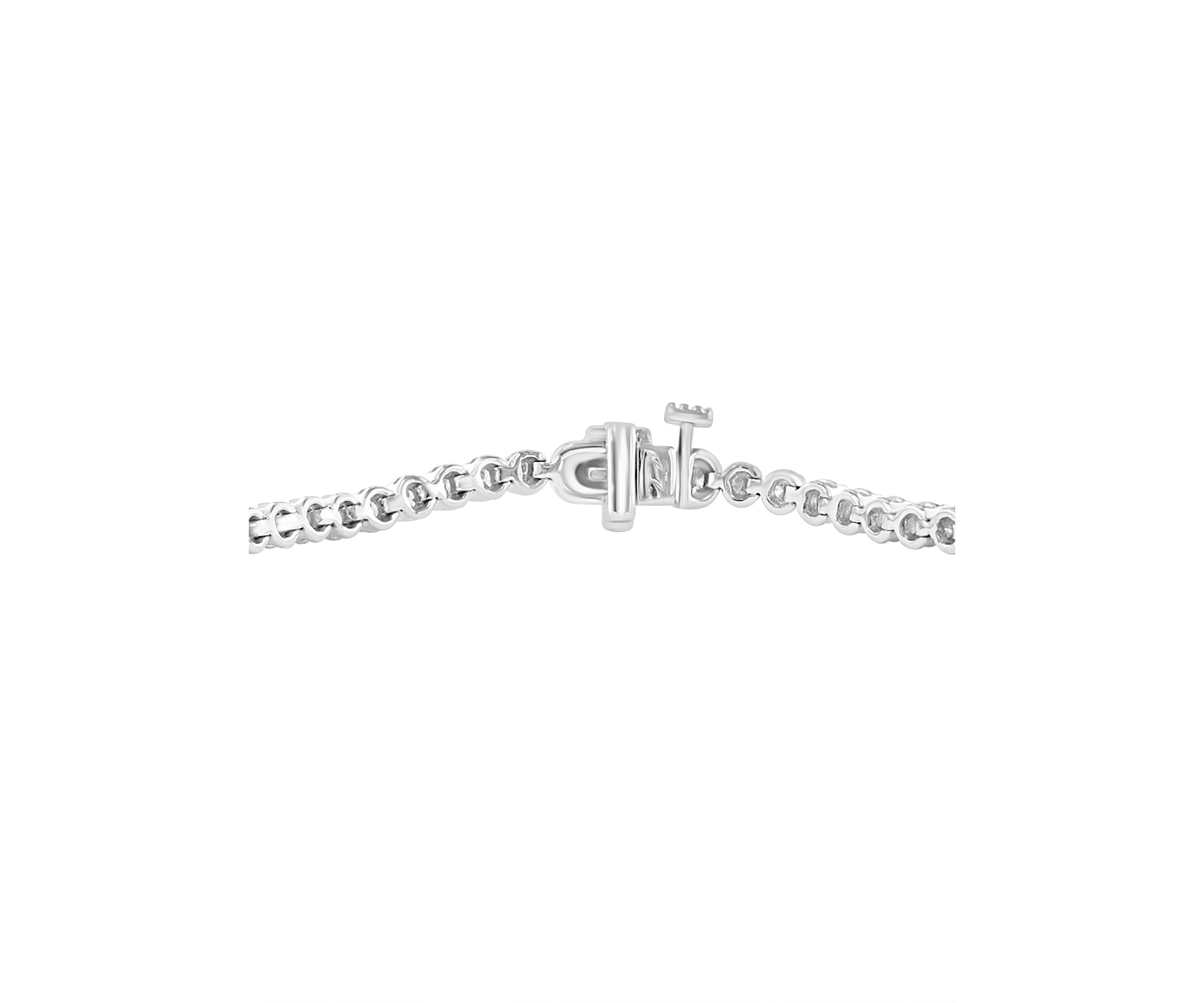 Lab Created 14K White Gold Lab Grown Diamond Bracelet 