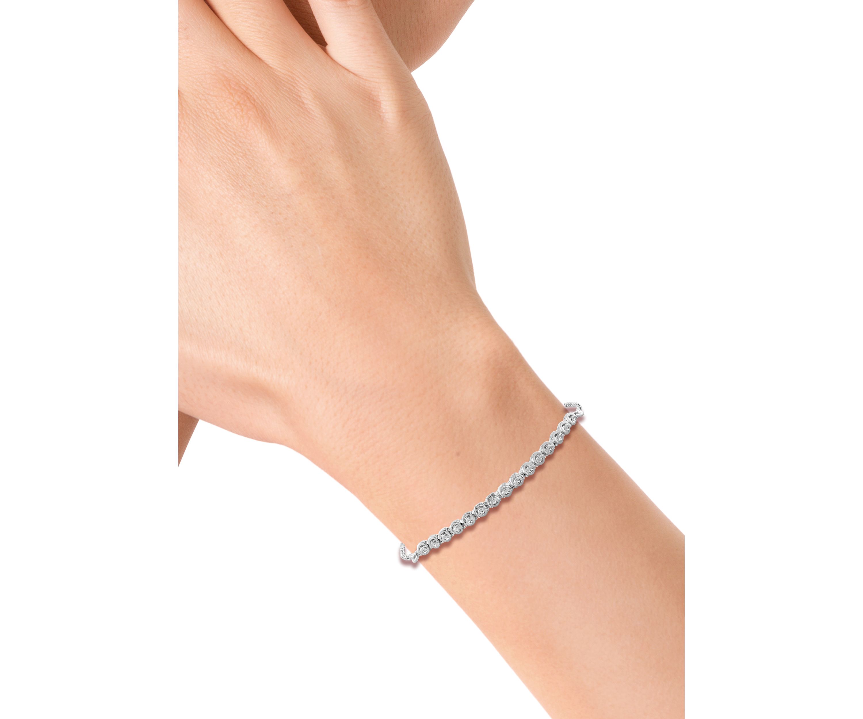 1/6 ct. t.w. Lab Created Diamond Bracelet in Sterling Silver