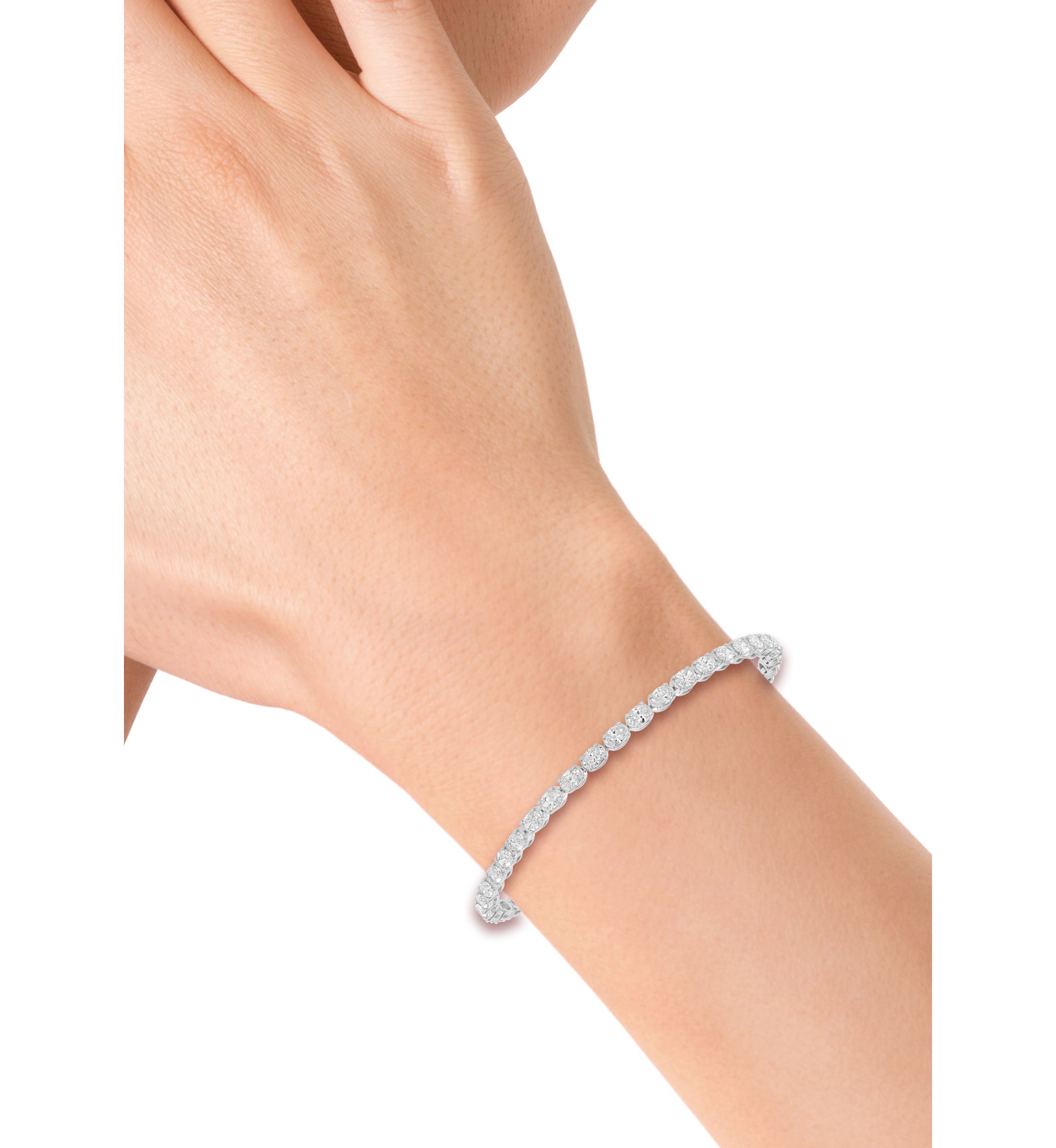 3.94 ct. t.w. Lab Grown Diamond Bracelet in 14K White Gold 