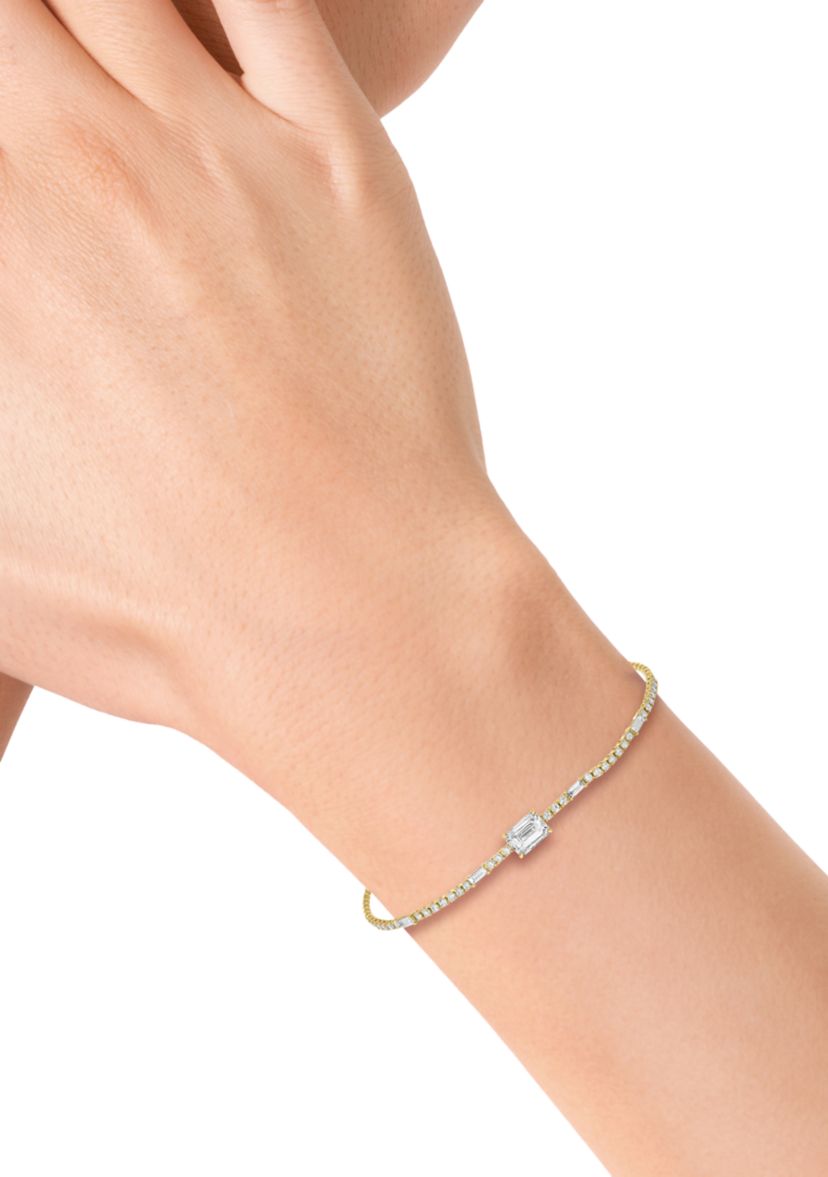 14K Yellow Gold Lab Grown Diamond Bracelet