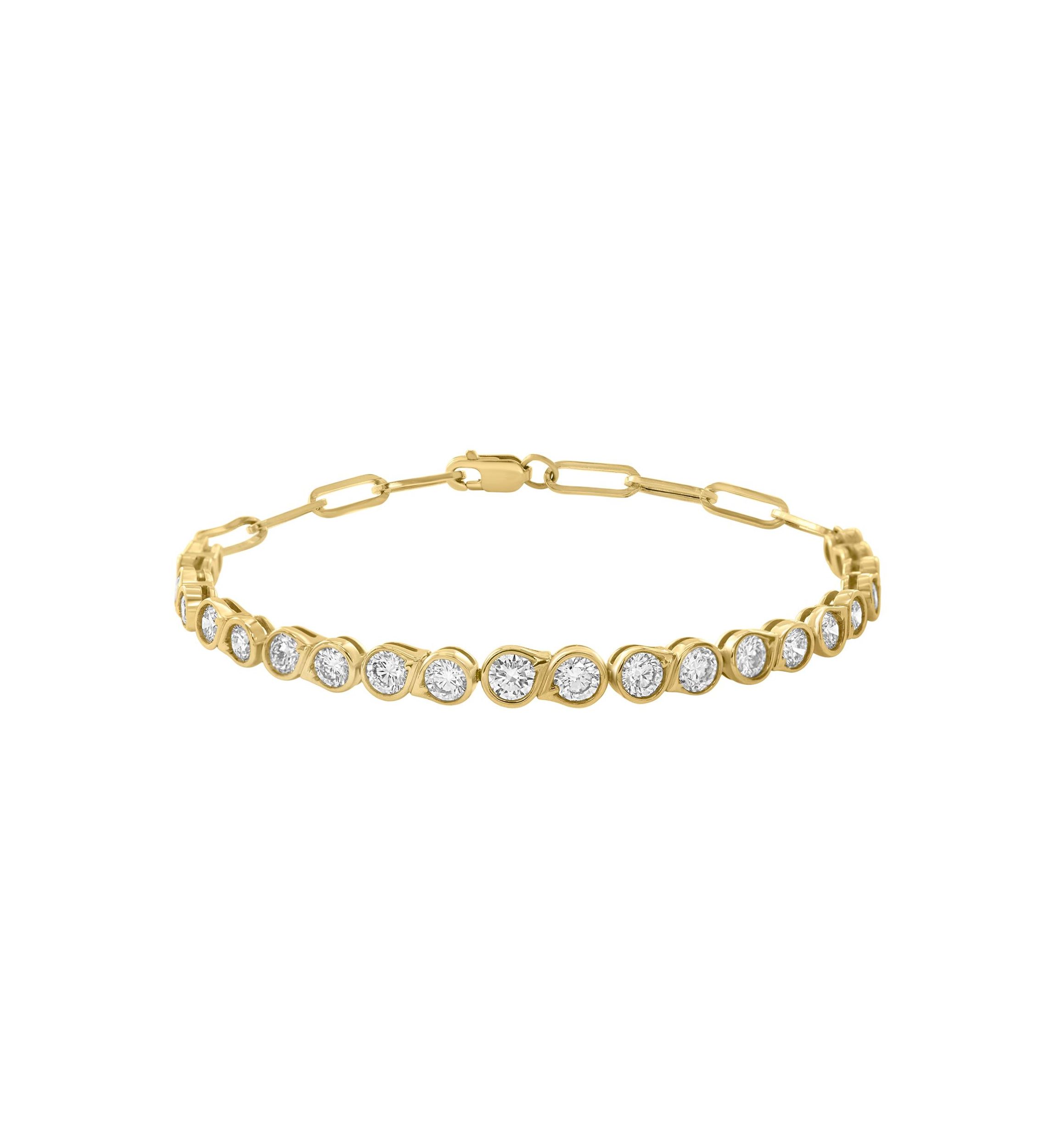 3.18 ct. t.w. Lab Grown Diamond Bracelet in 14K Yellow Gold
