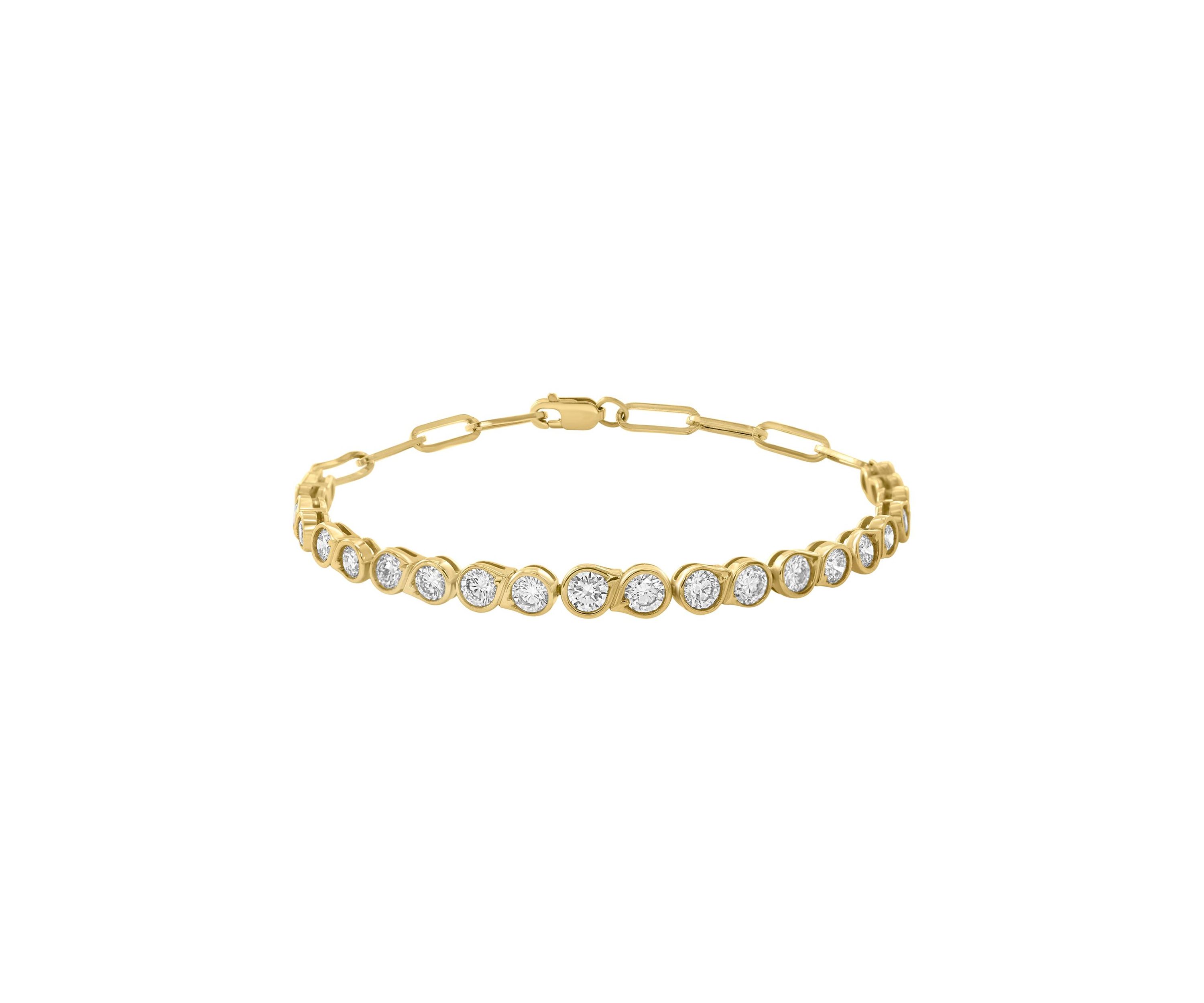 3.18 ct. t.w. Lab Grown Diamond Bracelet in 14K Yellow Gold