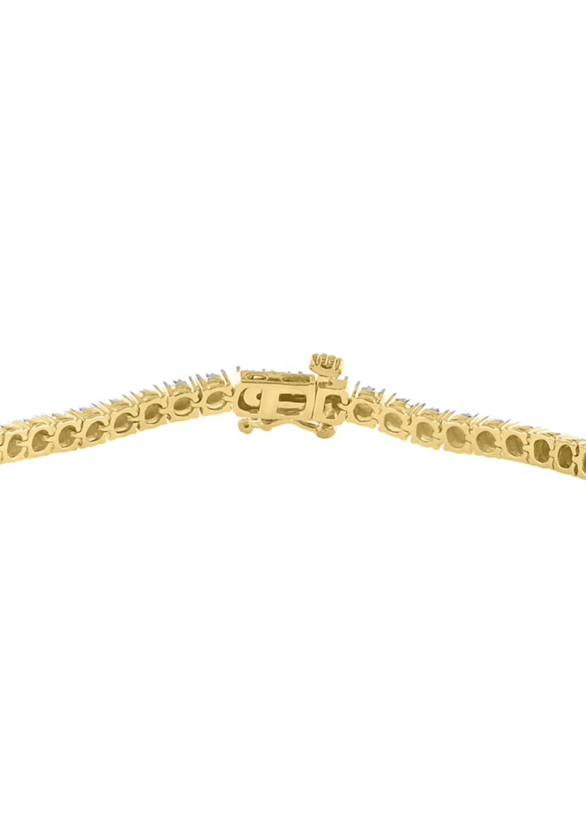 1/4 ct. t.w. Diamond Bracelet in Gold Plated Sterling Silver 