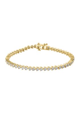 Effy 14K Two-Tone Gold Diamond Miracle Set Tennis Bracelet