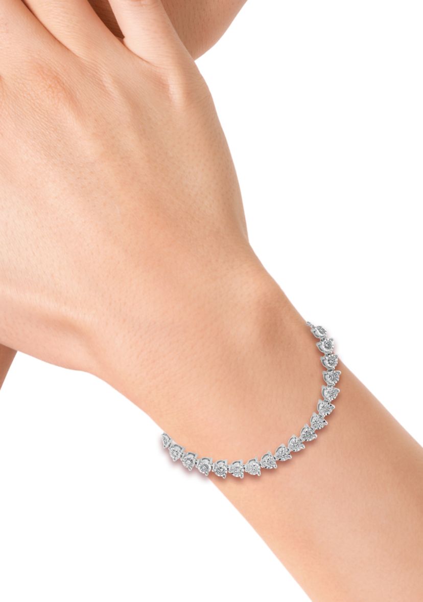 3 ct. t.w. Miracle Set Diamond Tennis Bracelet in 14K White Gold