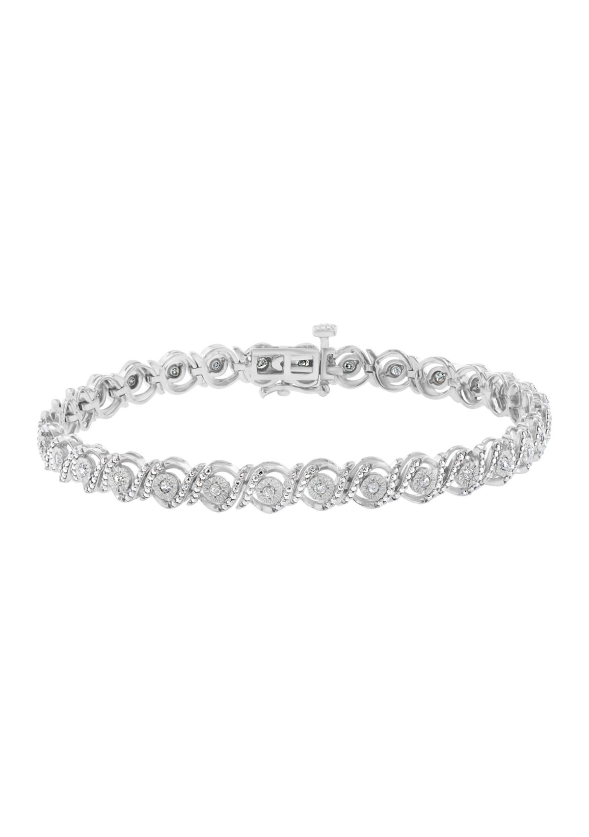 Sterling Silver Diamond Tennis Bracelet 