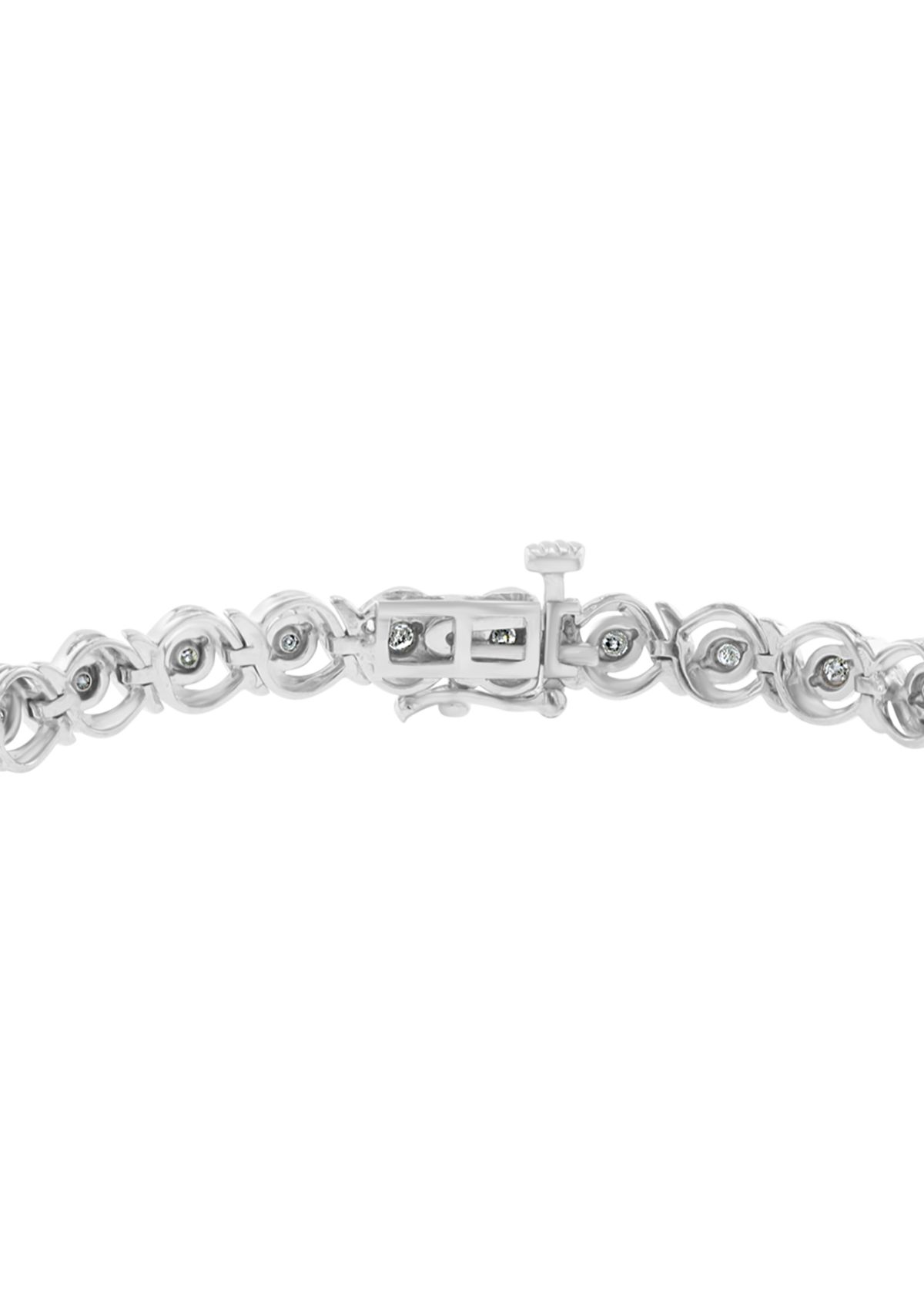 Sterling Silver Diamond Tennis Bracelet 