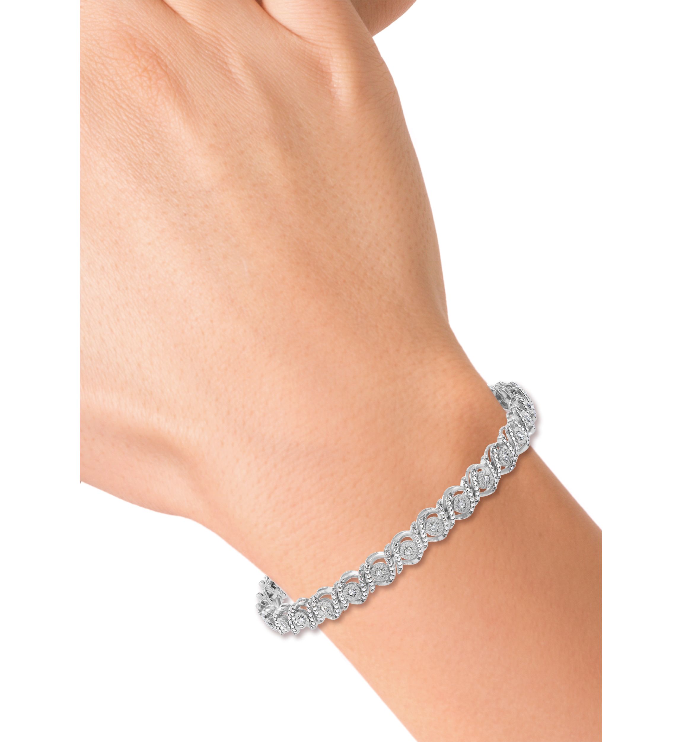 Sterling Silver Diamond Tennis Bracelet 