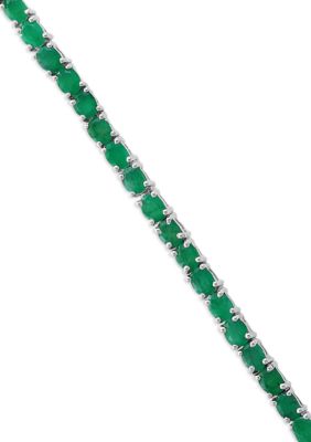 Effy® Emerald Tennis Bracelet in Sterling Silver | belk