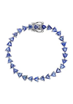 Effy 11.4 Ct. T.w. Tanzanite Bracelet In Sterling Silver