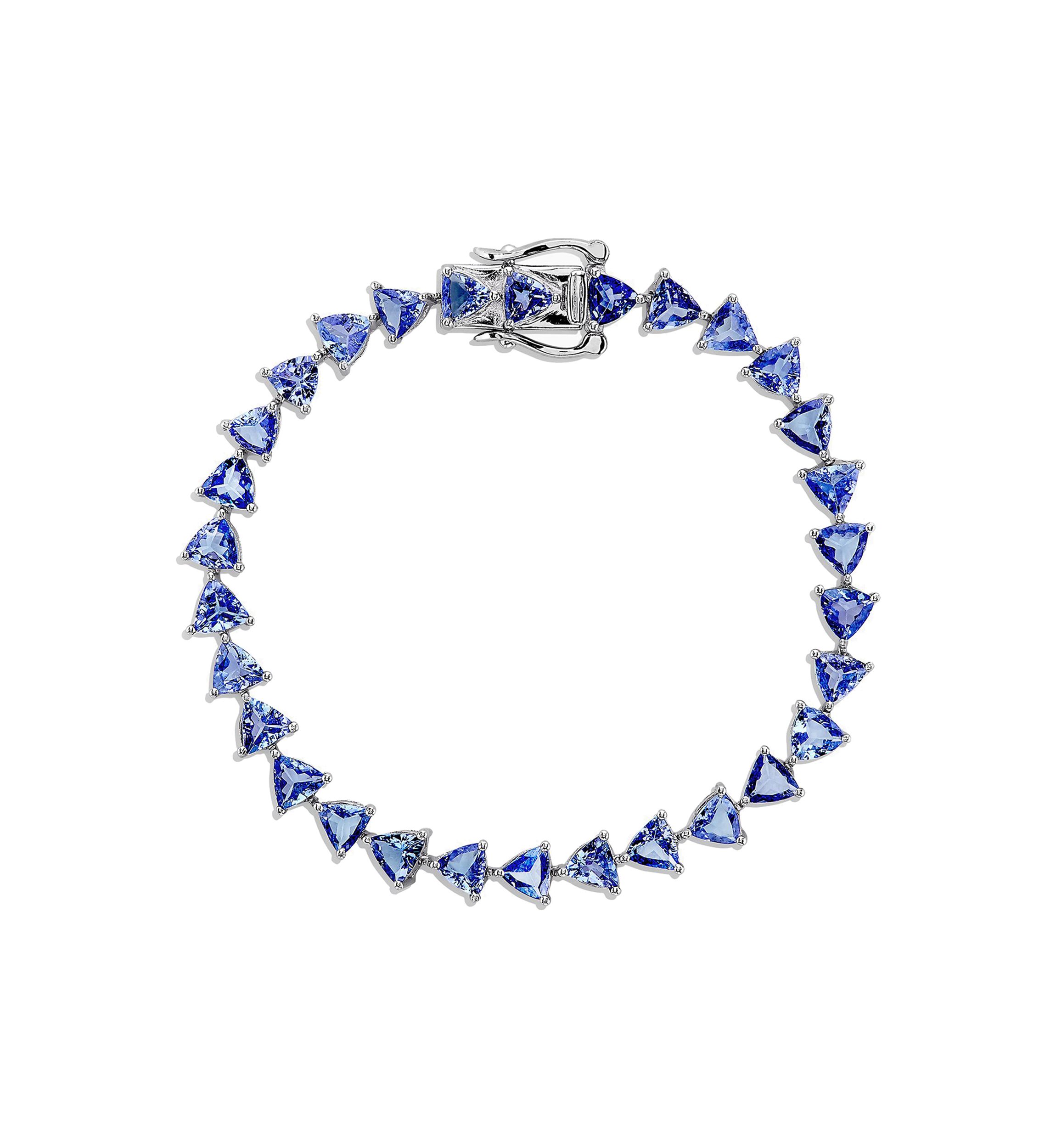 11.4 ct. t.w. Tanzanite Bracelet in Sterling Silver 