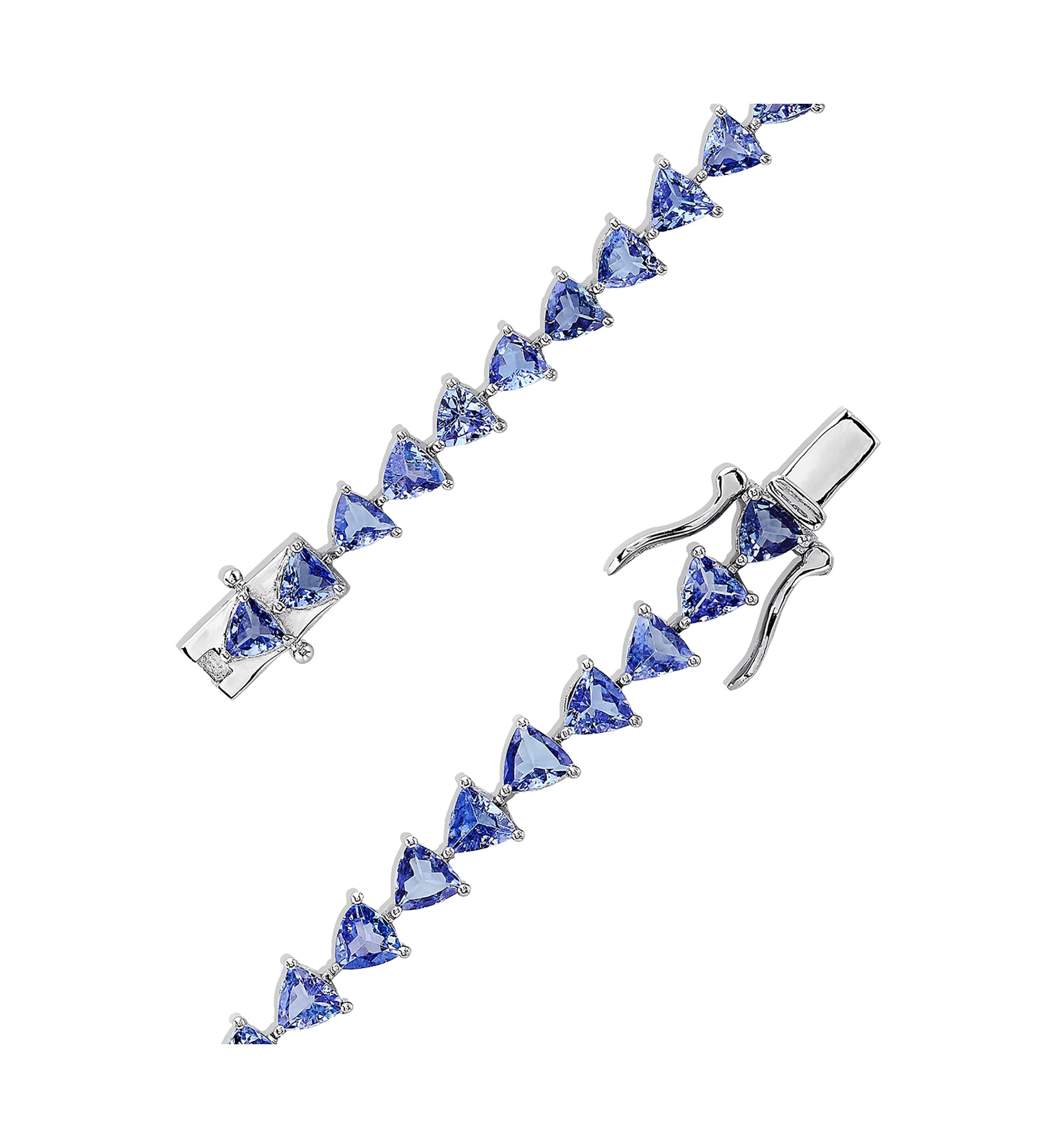 11.4 ct. t.w. Tanzanite Bracelet in Sterling Silver 