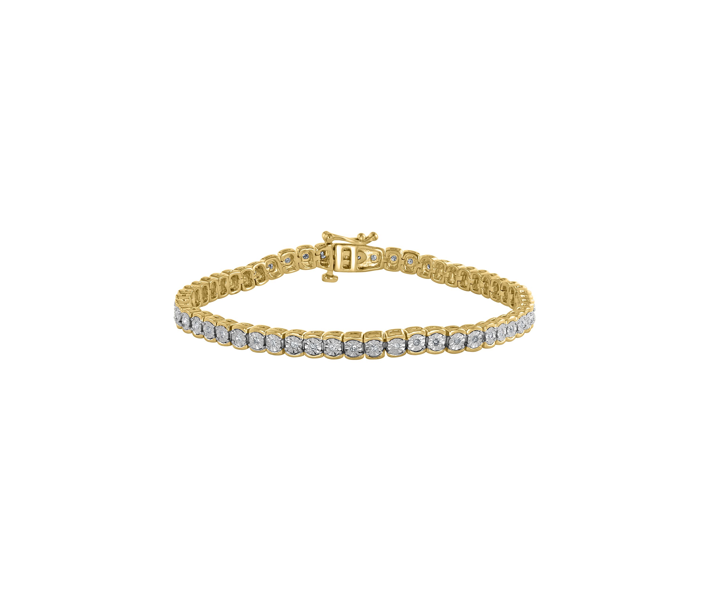 3/8 ct. t.w. Diamond Tennis Bracelet in Gold Over Sterling Silver 