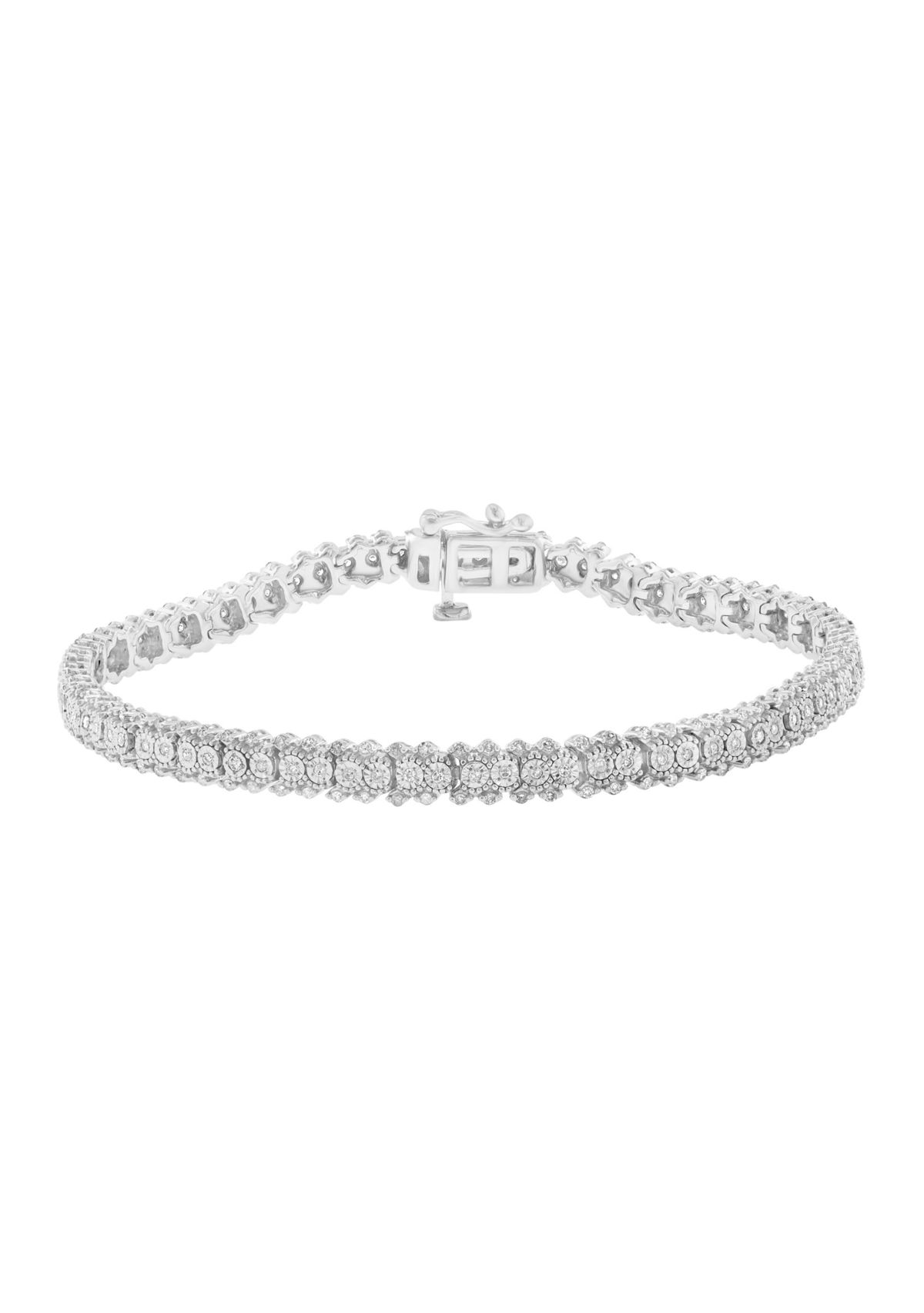 Sterling Silver Diamond Tennis Bracelet 