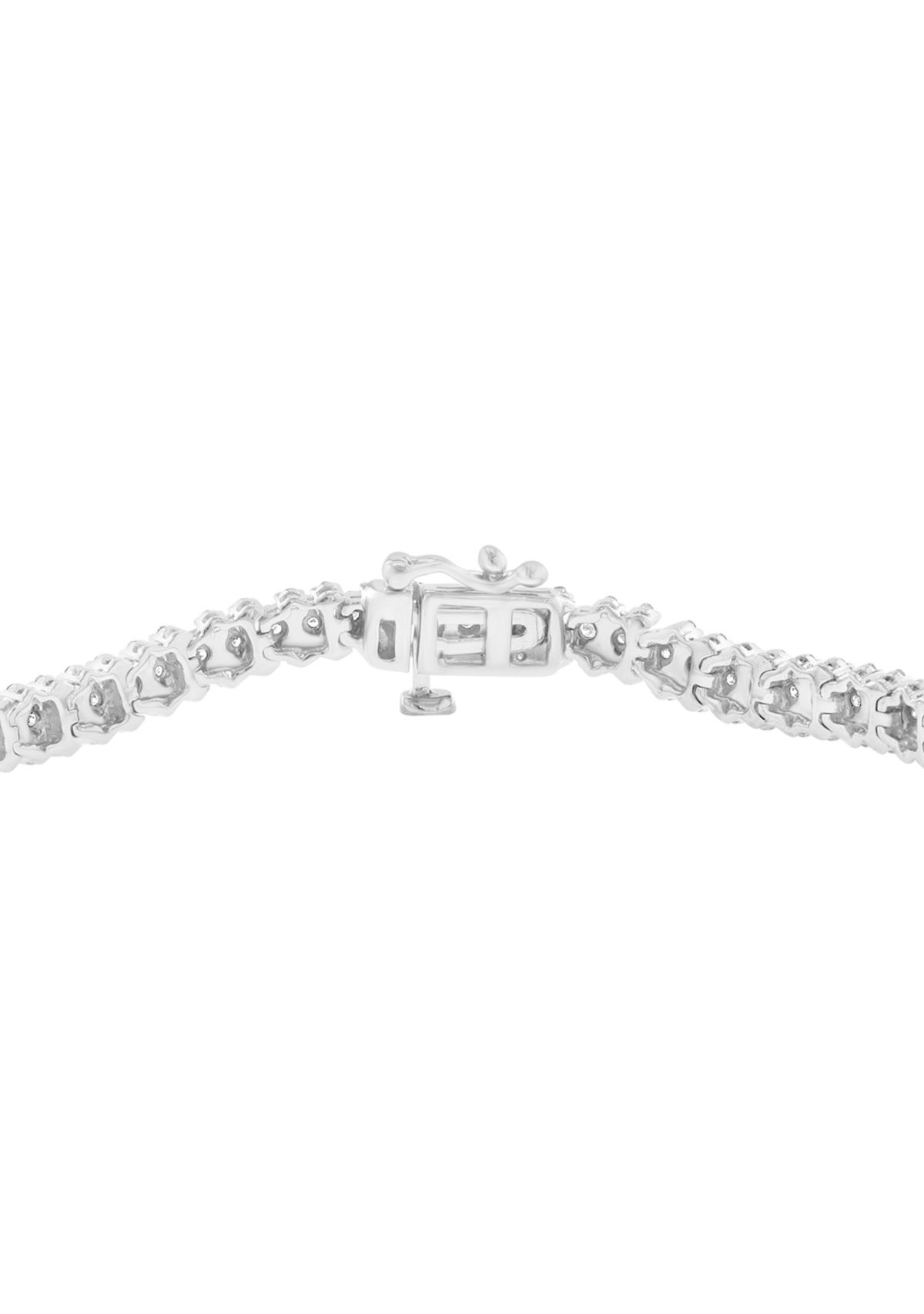 Sterling Silver Diamond Tennis Bracelet 