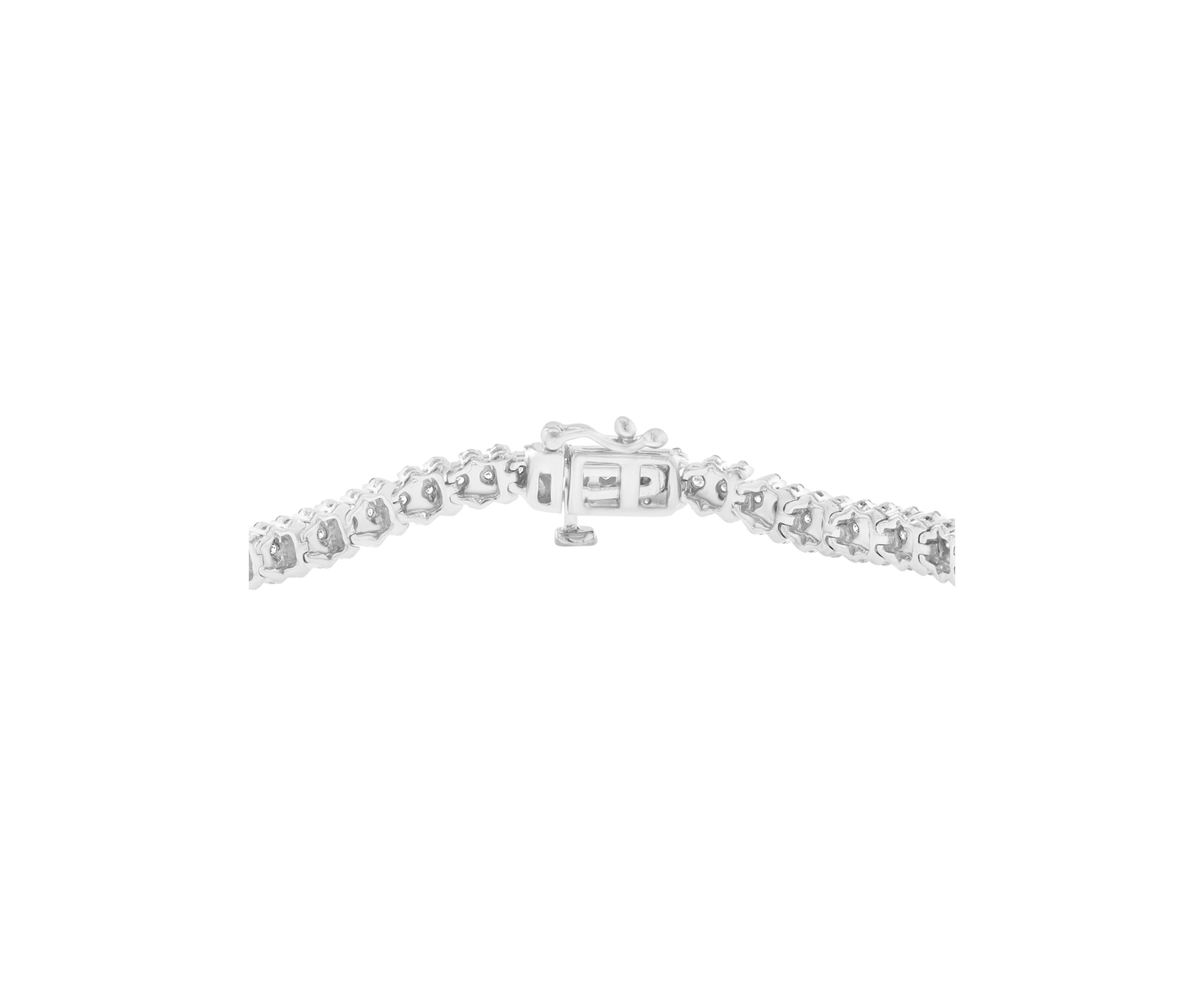 Sterling Silver Diamond Tennis Bracelet 