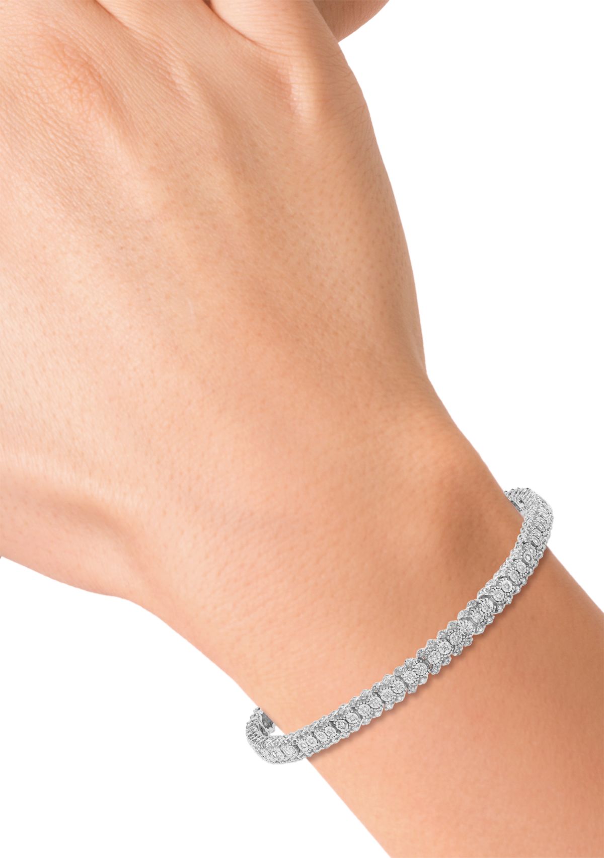 Sterling Silver Diamond Tennis Bracelet 