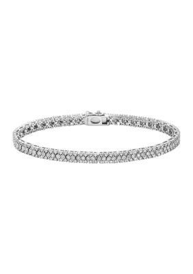 Effy 1 Ct. T.w. Diamond Bracelet In Sterling Silver