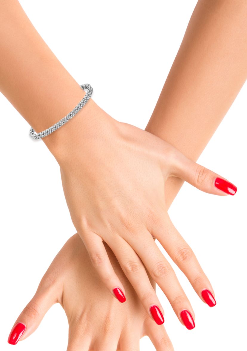 1 ct. t.w.  Diamond Bracelet in Sterling Silver