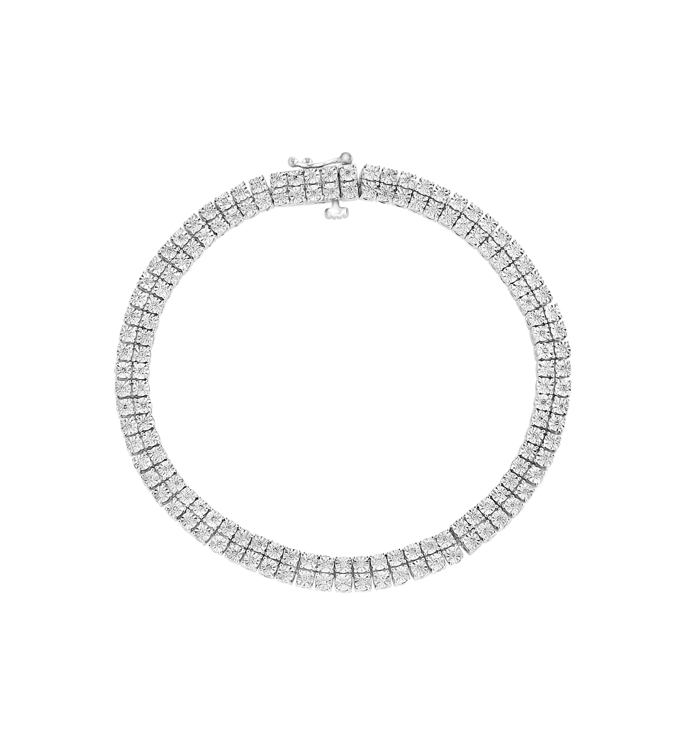 1/2 ct. t.w. Diamond Tennis Bracelet in Sterling Silver