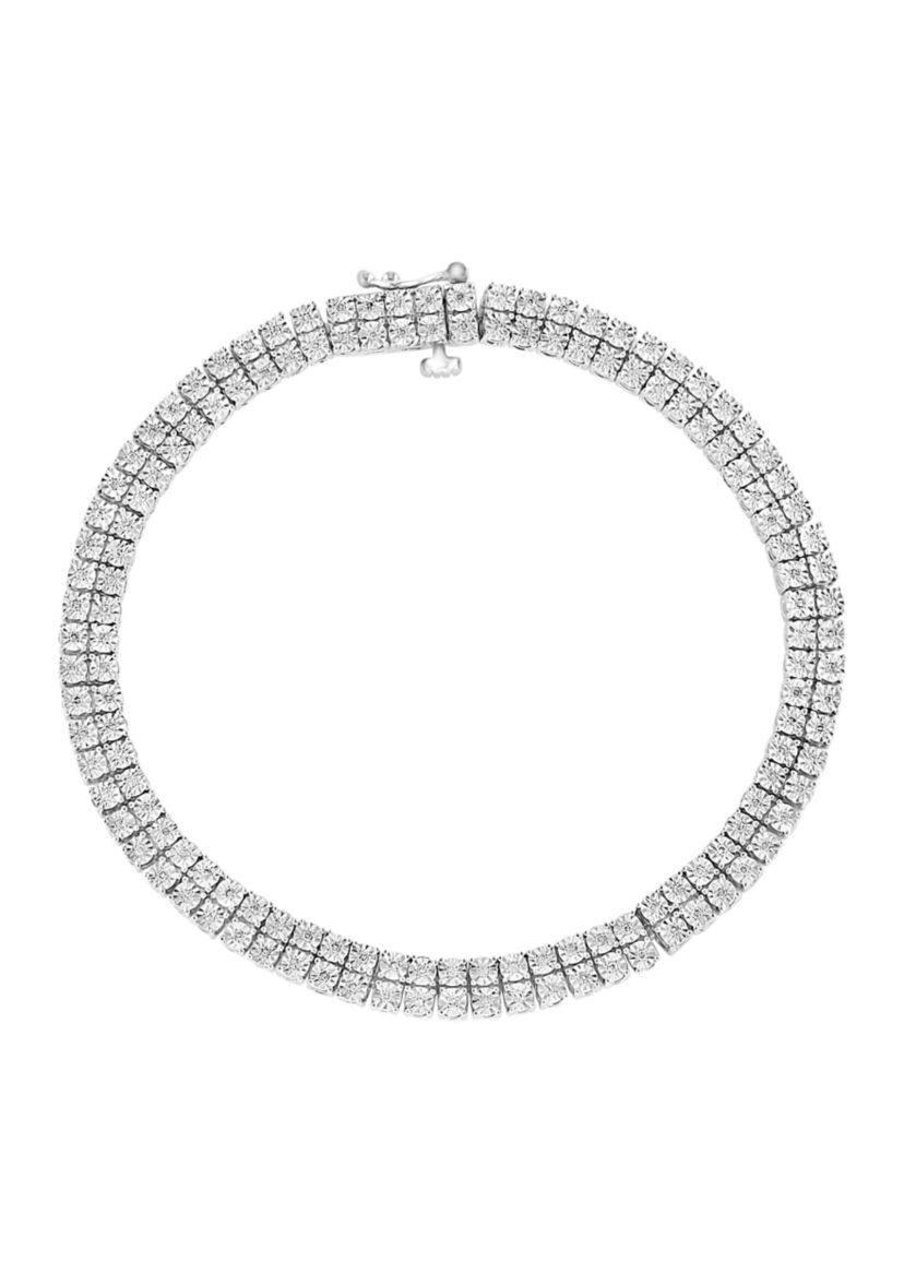 1/2 ct. t.w. Diamond Tennis Bracelet in Sterling Silver