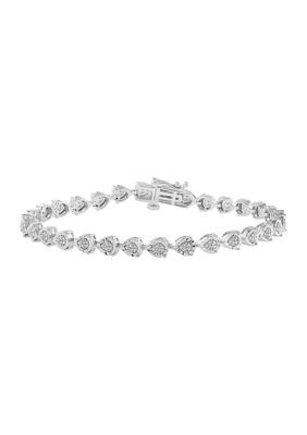 Effy 1/4 Ct. T.w. Diamond Miracle Set Bangle Bracelet In Sterling Silver -  0191120748467