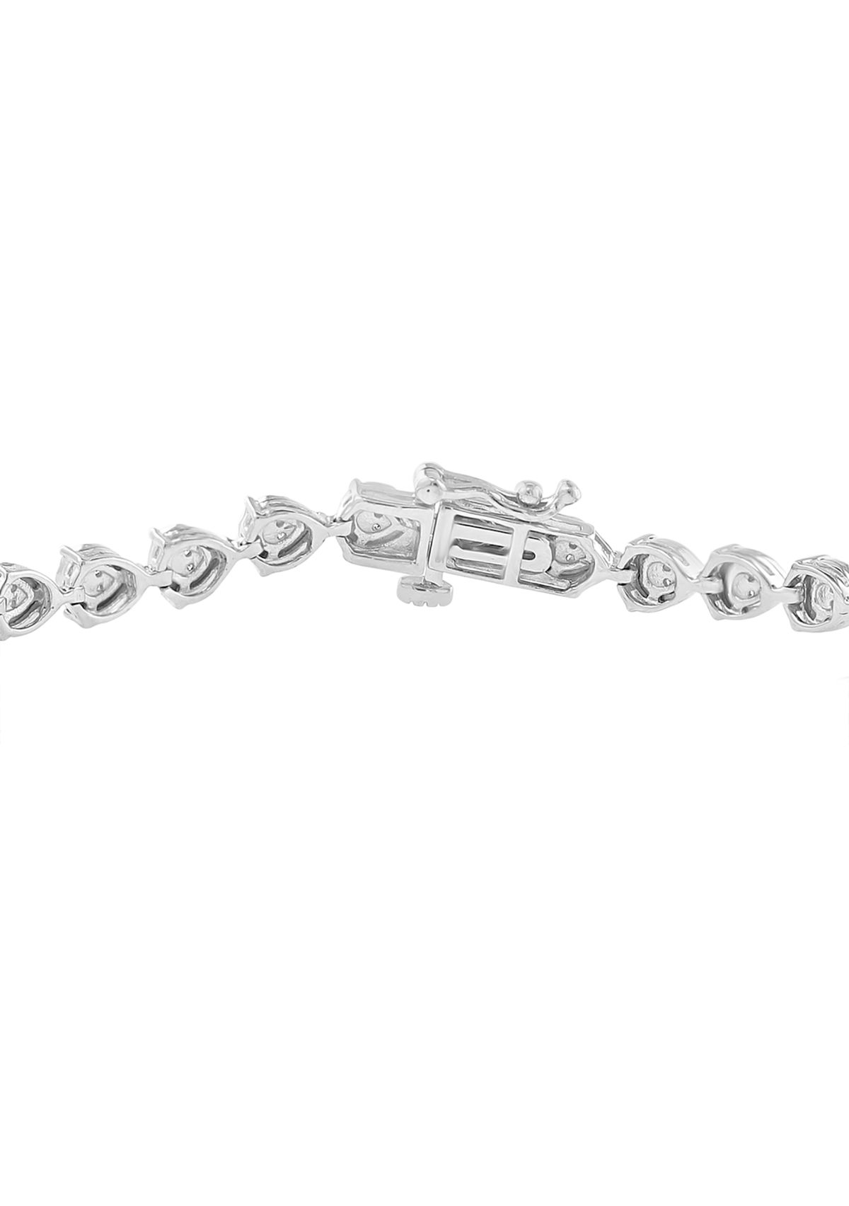 1/4 ct. t.w. Diamond Miracle Set Bangle Bracelet in Sterling Silver