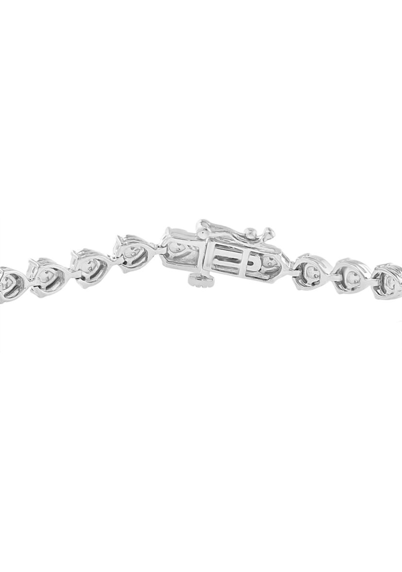1/4 ct. t.w. Diamond Miracle Set Bangle Bracelet in Sterling Silver