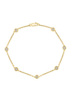 Effy Miracle Set Diamond Station Bracelet In Gold-Plated Sterling Silver