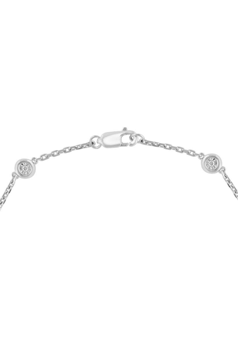 Miracle Set Diamond Station Bracelet in Sterling Silver 