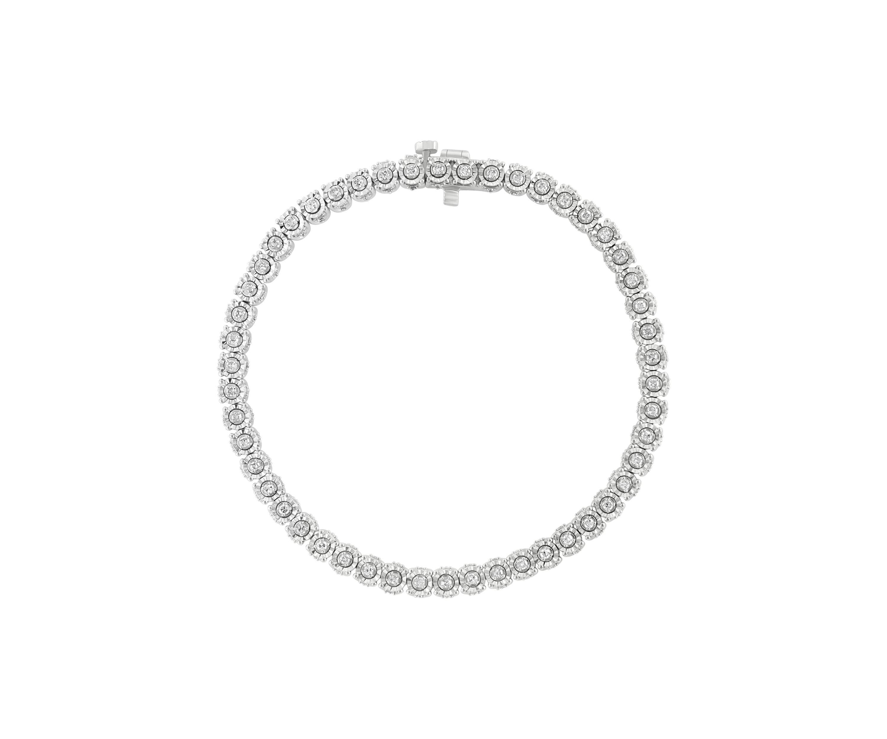 9/10 ct. t.w. Diamond Tennis Bracelet in Sterling Silver