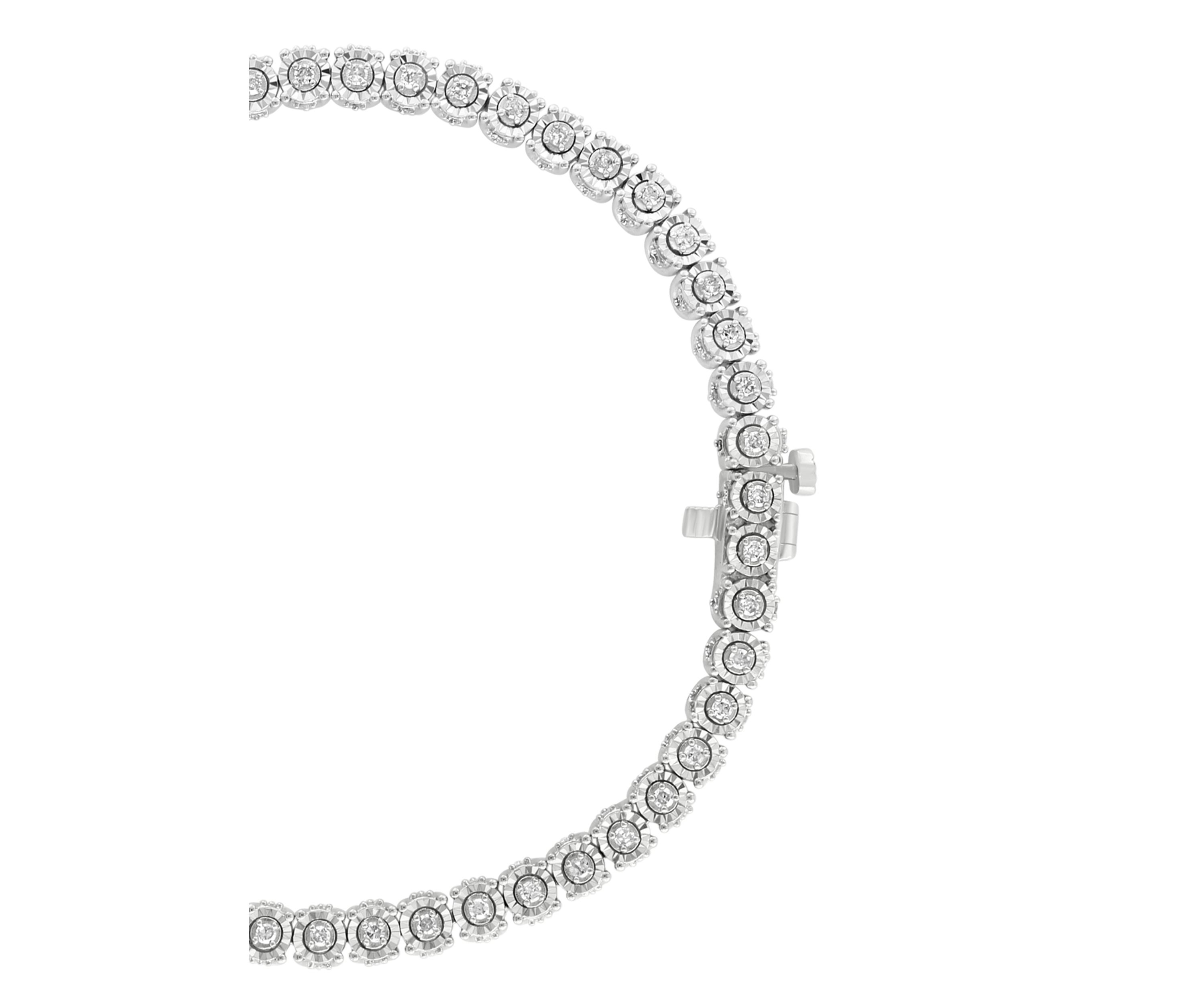 9/10 ct. t.w. Diamond Tennis Bracelet in Sterling Silver