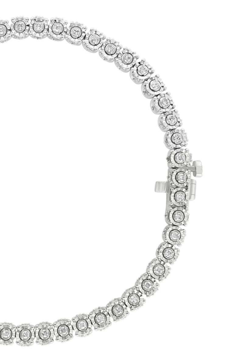 9/10 ct. t.w. Diamond Tennis Bracelet in Sterling Silver