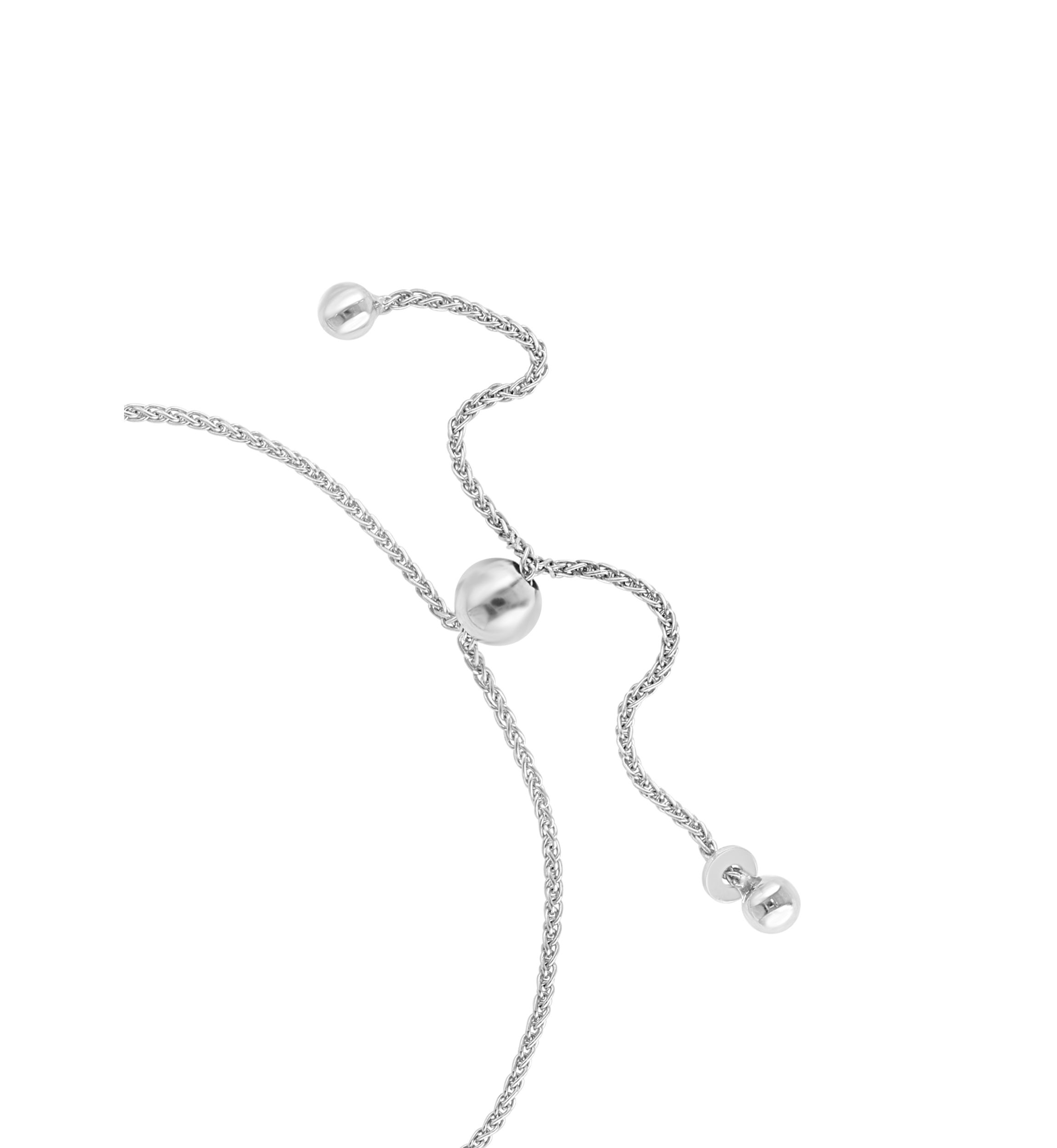 Diamond Bolo Bracelet in Sterling Silver