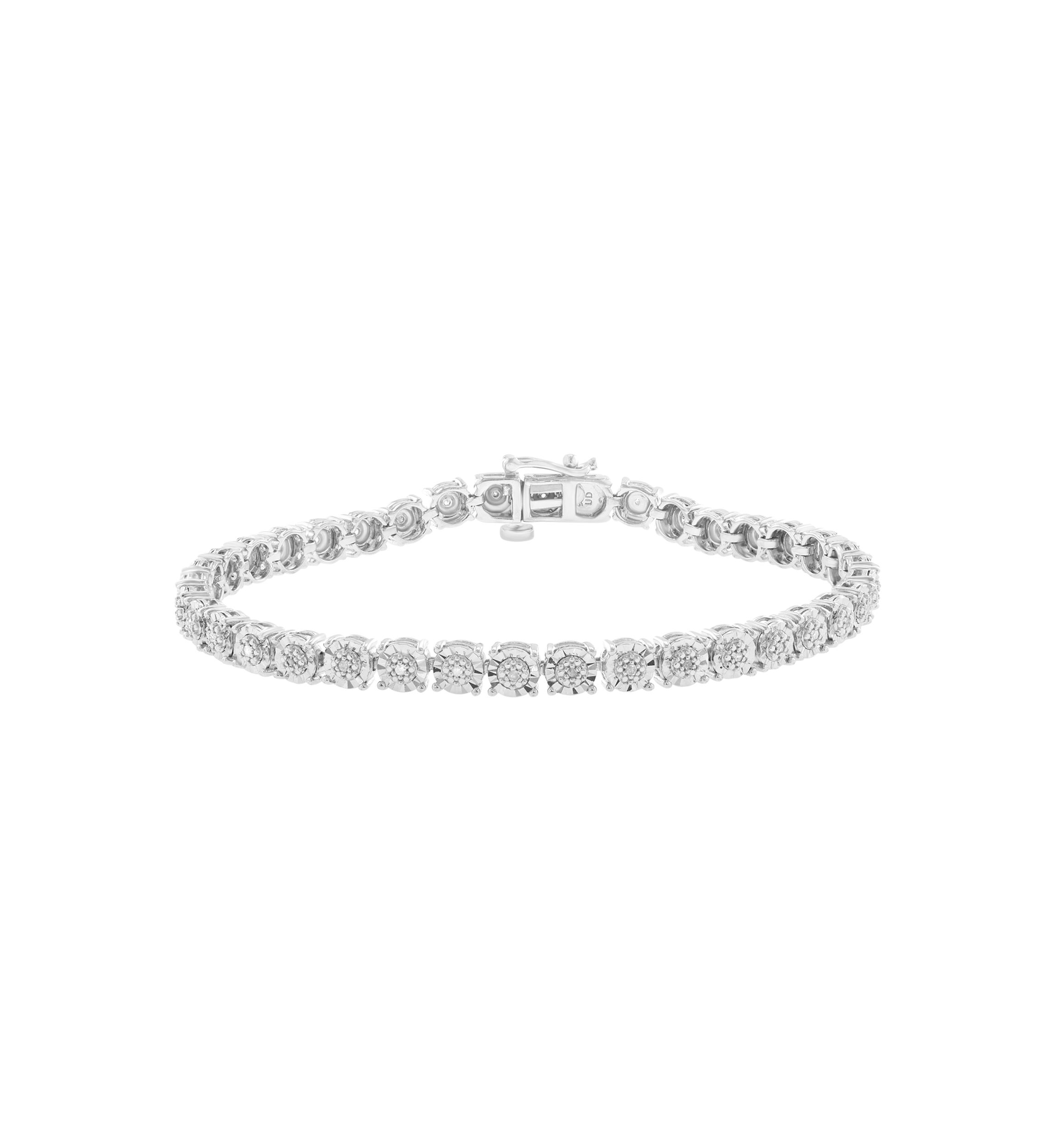 Sterling Silver Diamond Tennis Bracelet 