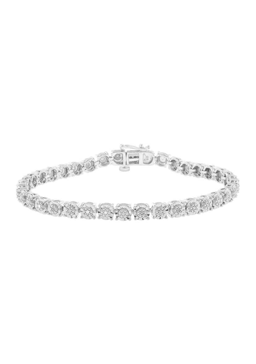Sterling Silver Diamond Tennis Bracelet 