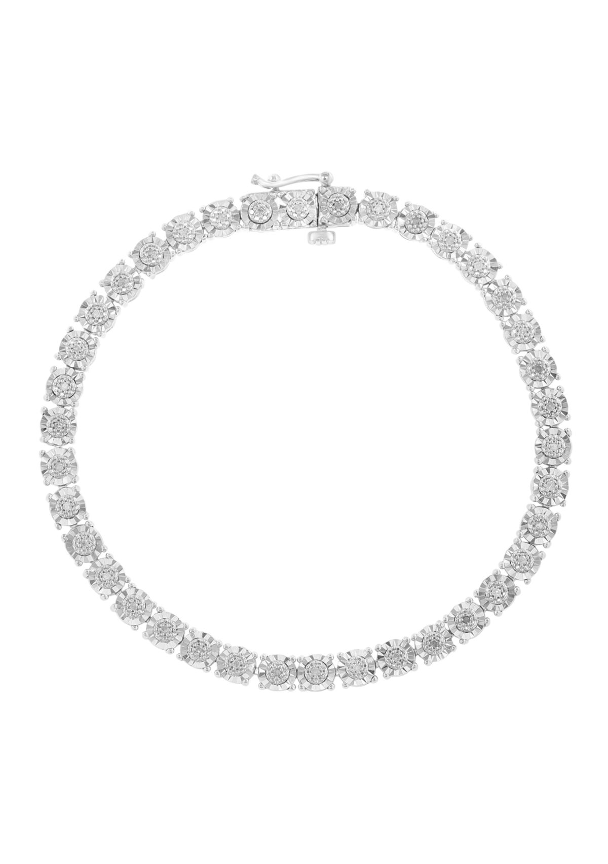 Sterling Silver Diamond Tennis Bracelet 