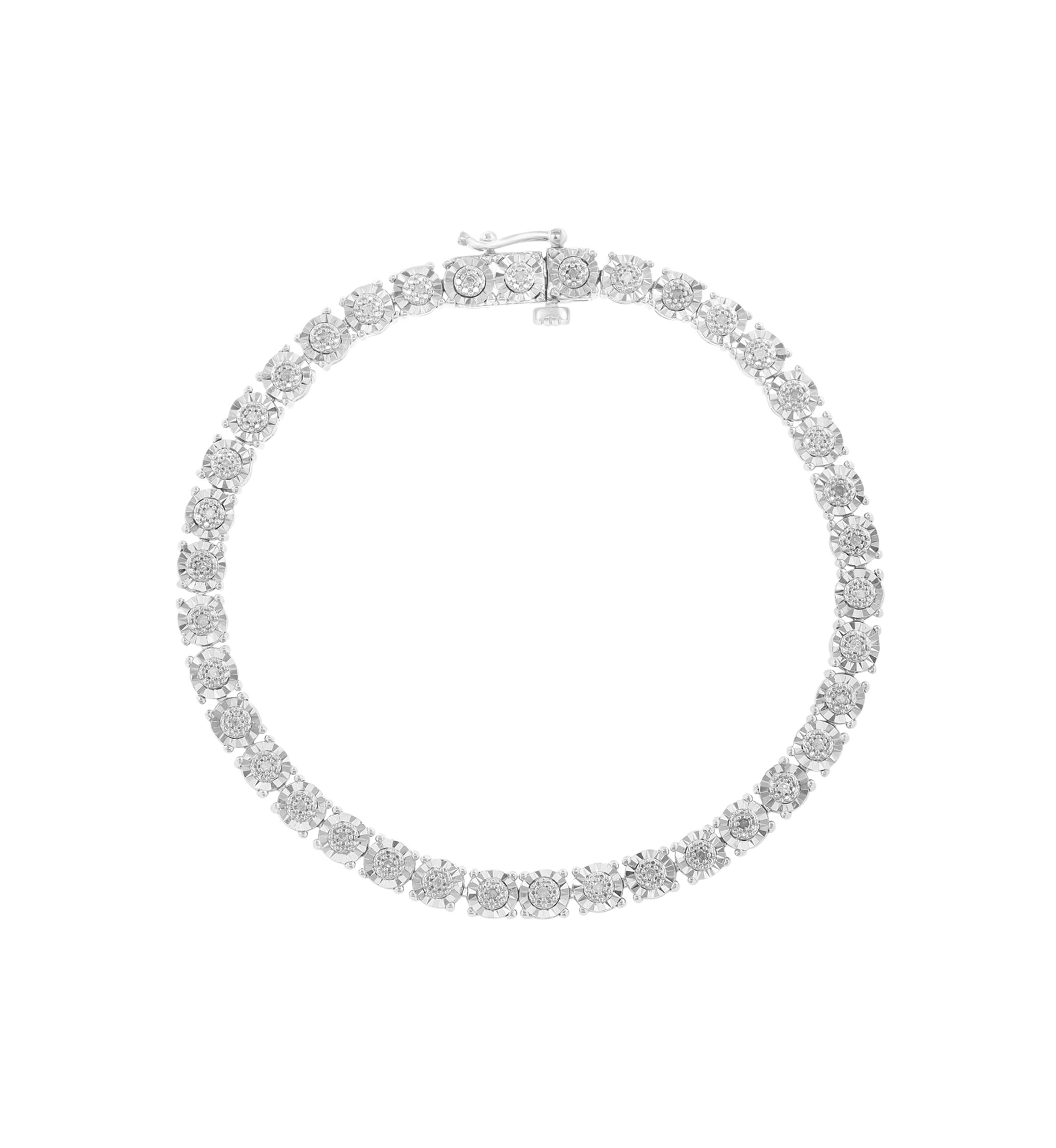 Sterling Silver Diamond Tennis Bracelet 