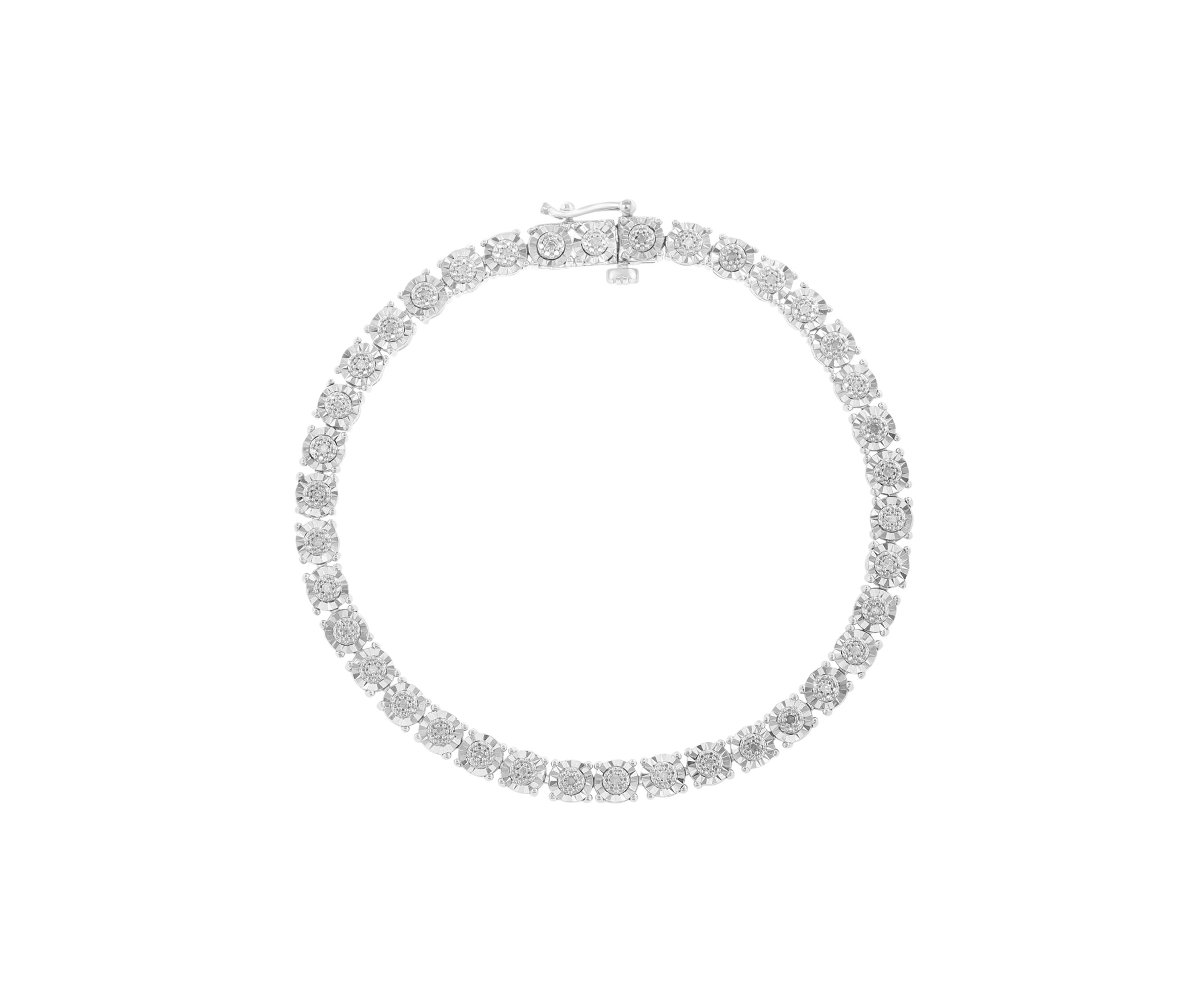 Sterling Silver Diamond Tennis Bracelet 