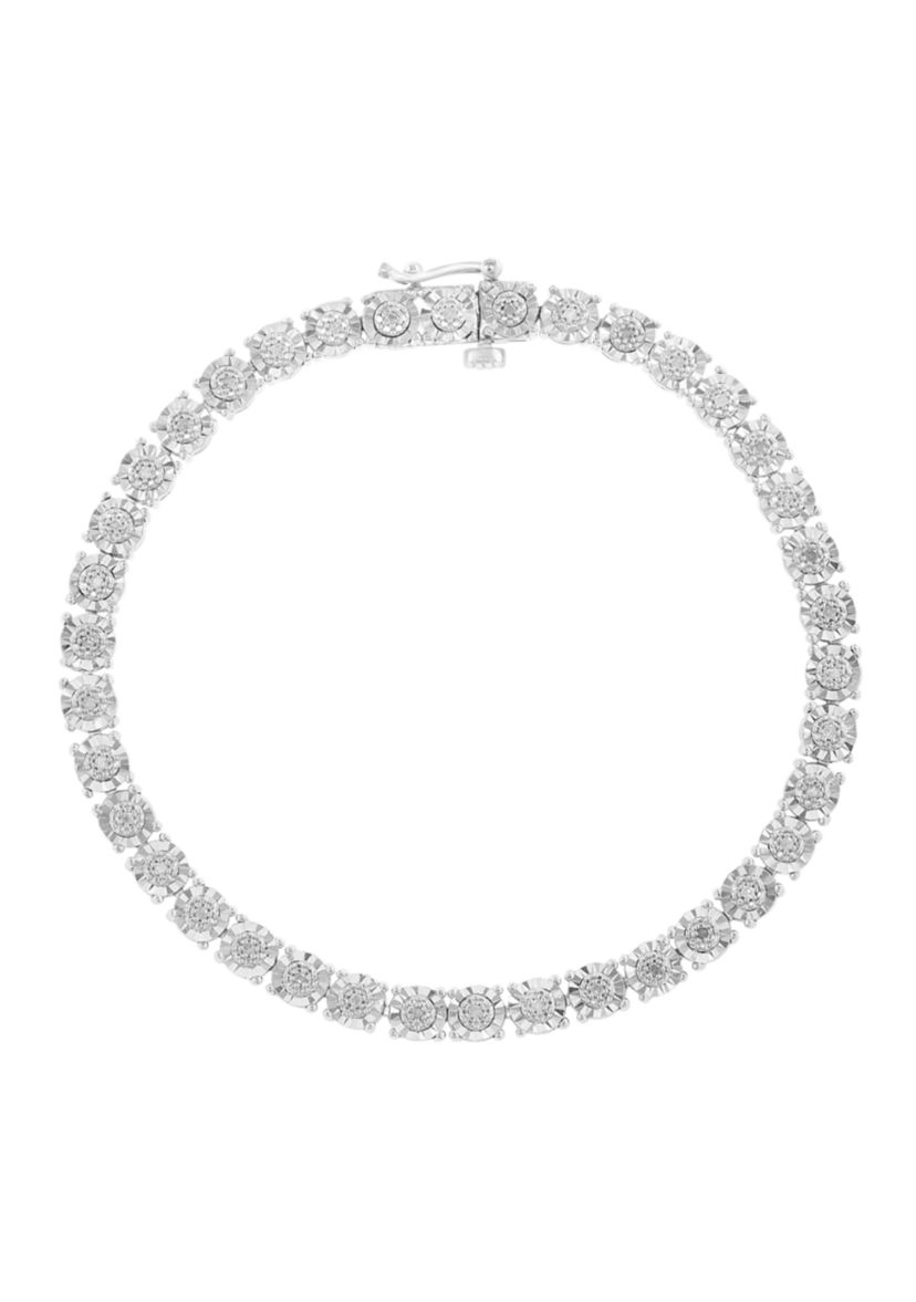 Sterling Silver Diamond Tennis Bracelet 
