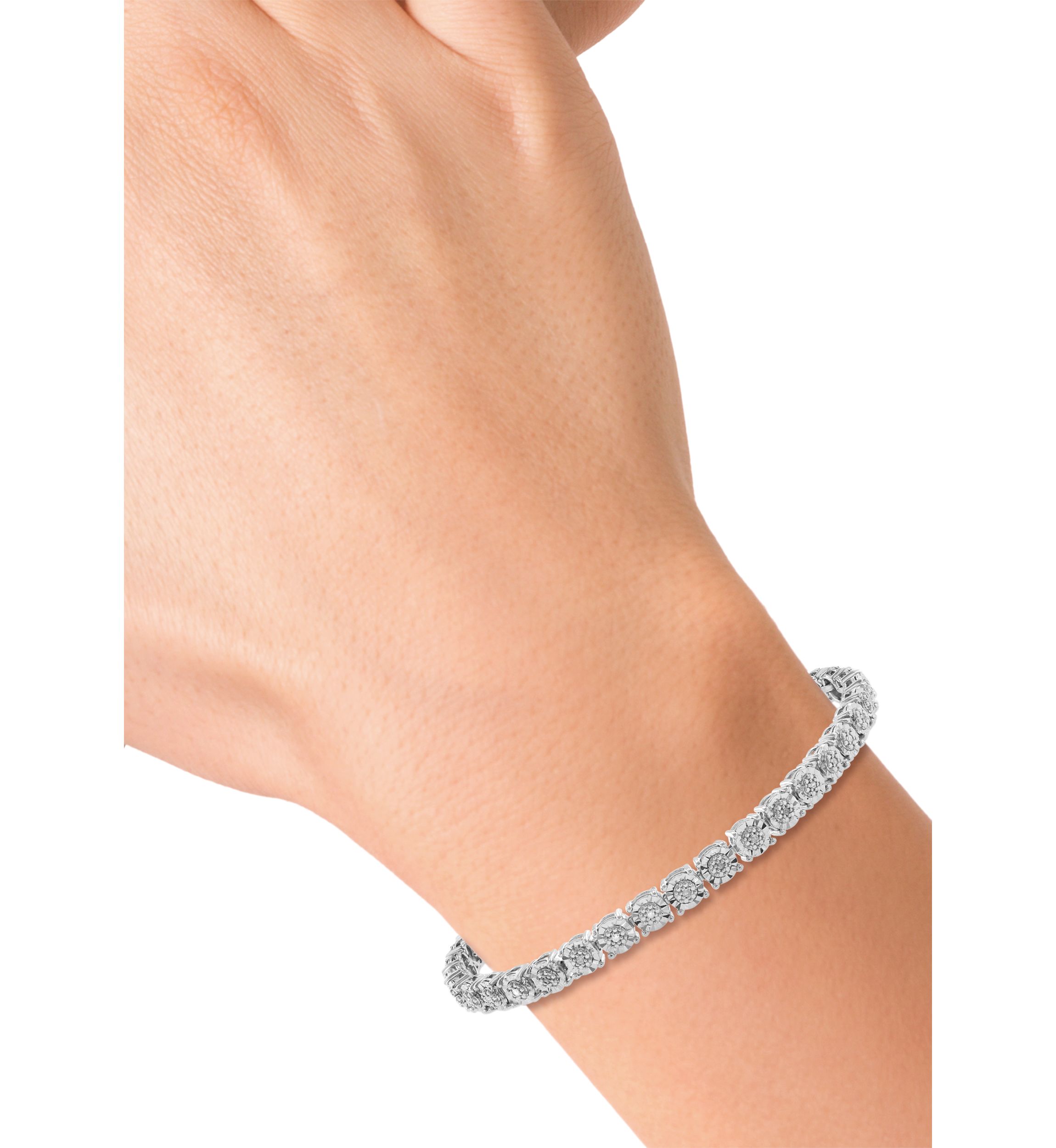 Sterling Silver Diamond Tennis Bracelet 